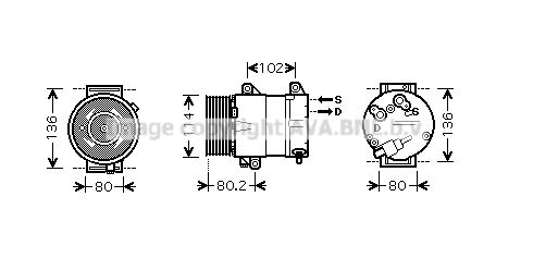 AVA QUALITY COOLING Компрессор, кондиционер RTK383